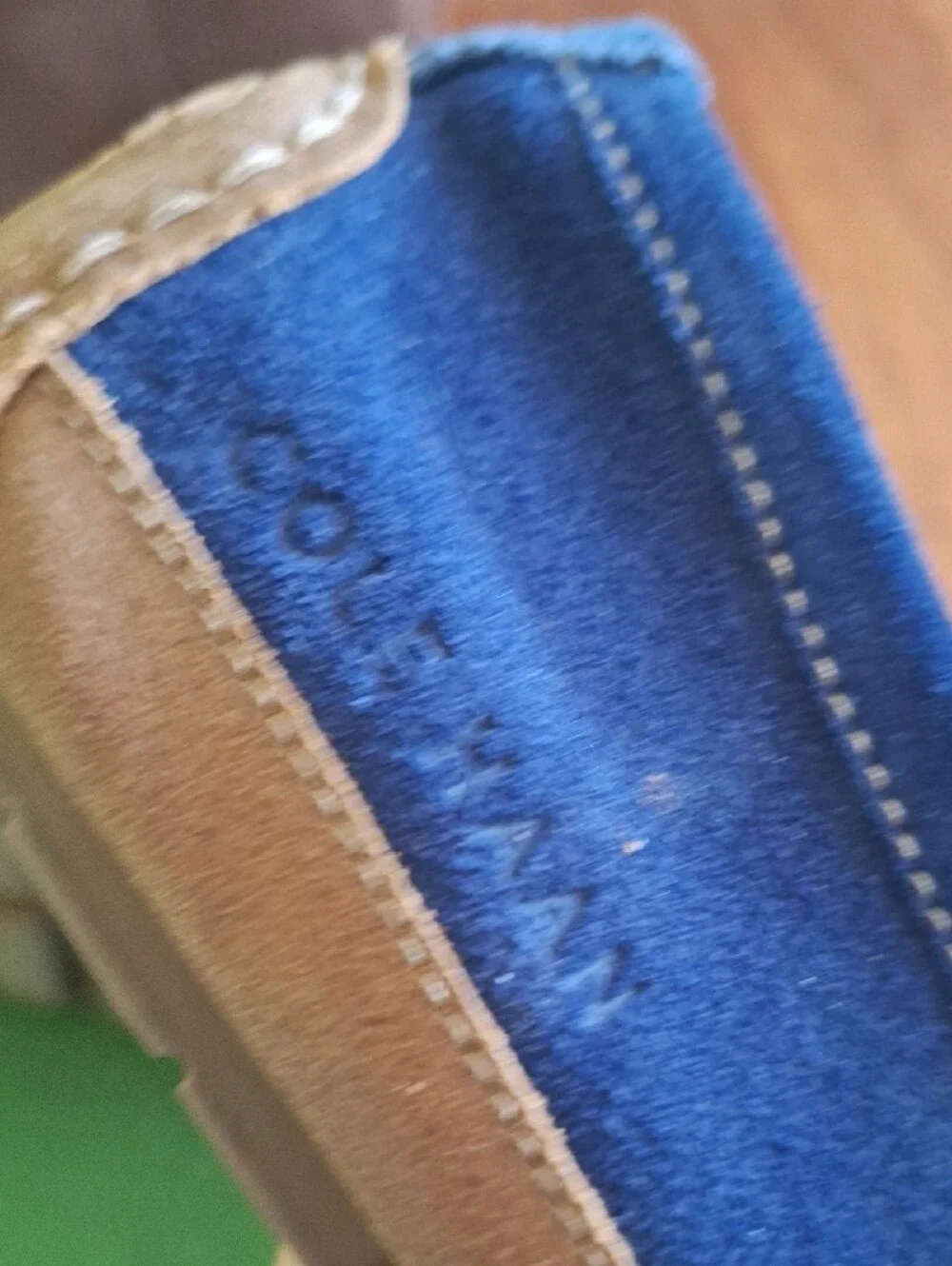 Cole Haan Blue Suede Penny Loafers
